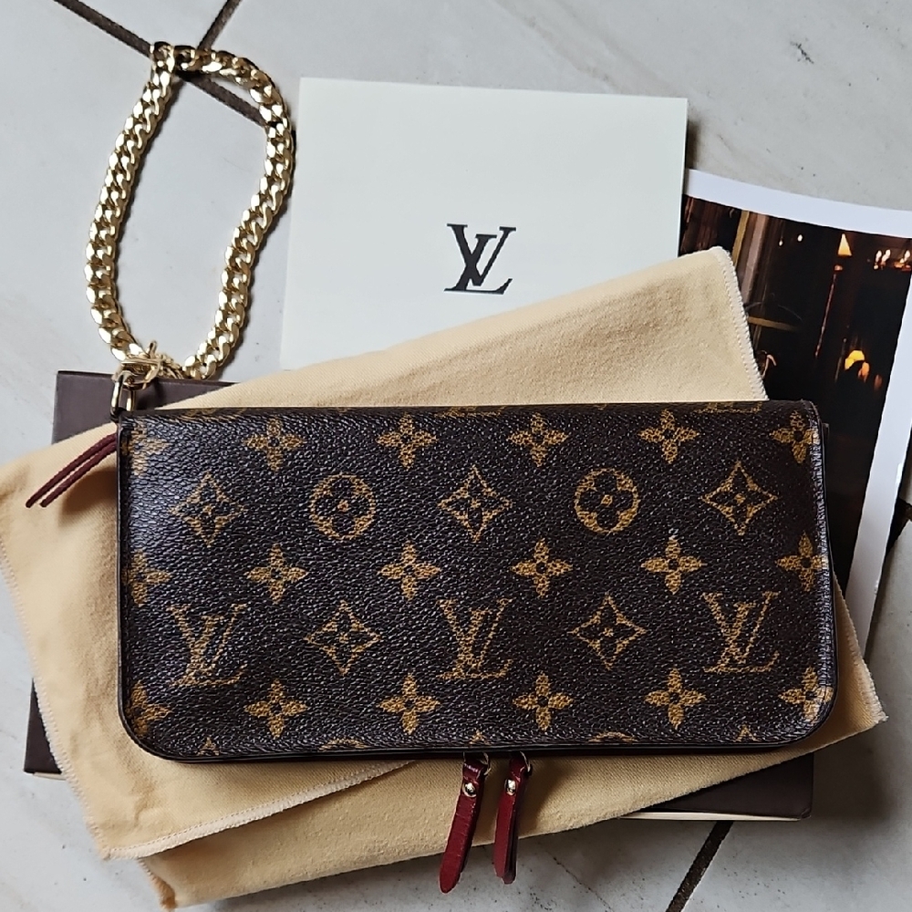 Louis Vuitton Monogram Insolite Wallet Wristlet W/Box + Dustbag